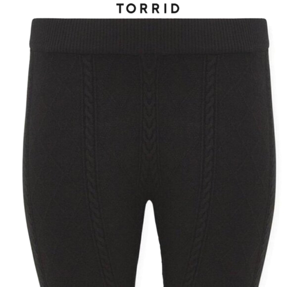 Torrid Full Length Signature Waist Cable Knit Legging - Size 00/1x - Picture 5 of 9